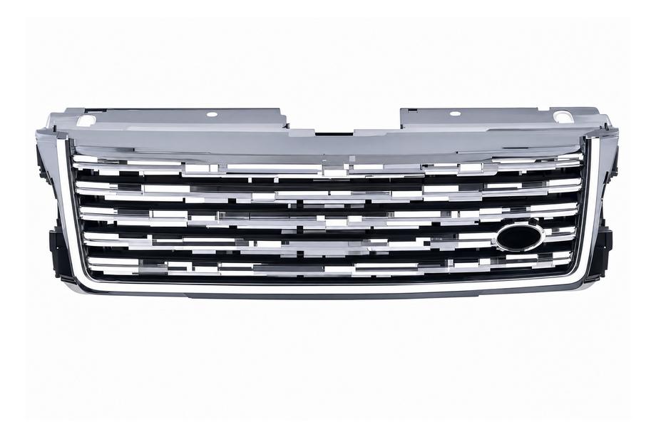 Range Rover IV L405 2013–2021 Melns radiatora režģis ar sudraba līstēm (facelift 2013→2023) Image