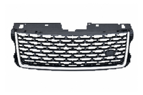 Range Rover IV L405 2013–2021 SVO melns radiatora režģis ar sudraba svītrām (2013) foto 1