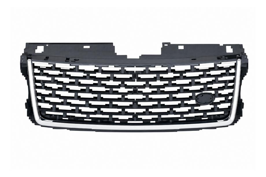 Range Rover IV L405 2013–2021 SVO melns radiatora režģis ar sudraba svītrām (2013) Image