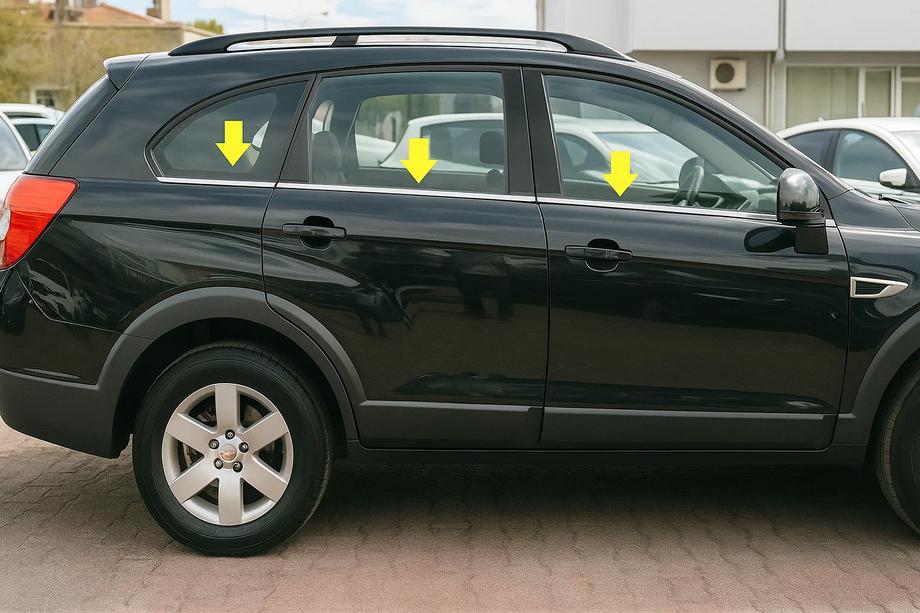 Chevrolet Captiva 2006–2019 Apakšējā logu apmale (6 gab., nerūsējošais tērauds) Image