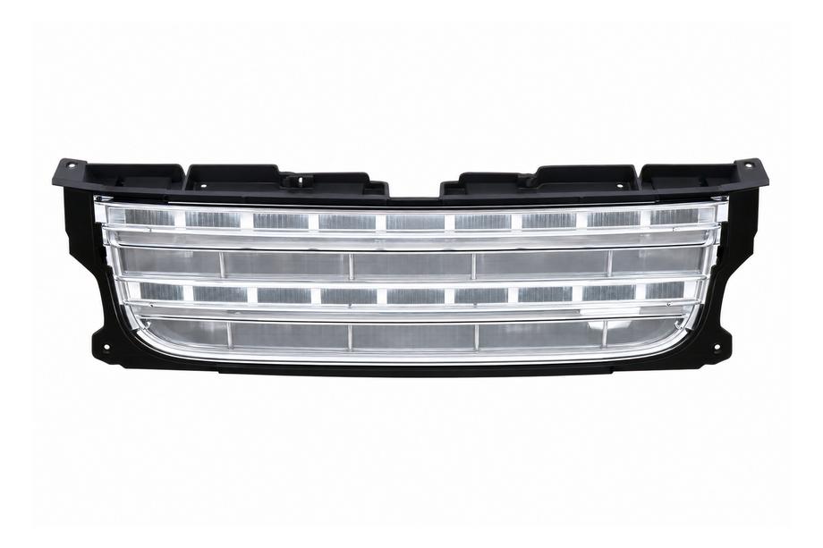 Land Rover Discovery III 2004–2009 Radiatora reste (facelift D4→D4) melns rāmis / sudraba siets Image
