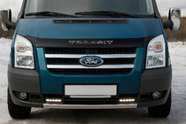 Ford Transit 2000–2014 Radiatora režģa uzlikas (2 gab., nerūsējošais tērauds) OmsaLine – itāļu nerūsējošais tērauds foto 1