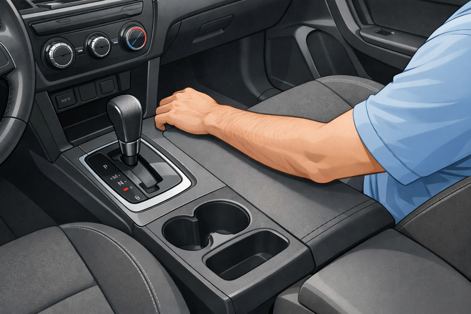 Ko darit, ja auto nav ērtas labās rokas atbalsta