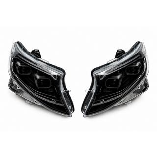 Priekšējie lukturi 2025 Design LED Black (Vito, 2 gab.) Mercedes Vito/V klase W447 2014–