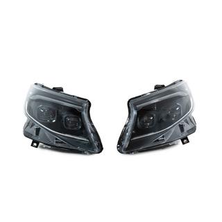 Priekšējie lukturi 2025 Design LED Black (Vito, 2 gab.) Mercedes Vito/V klase W447 2014– foto 2