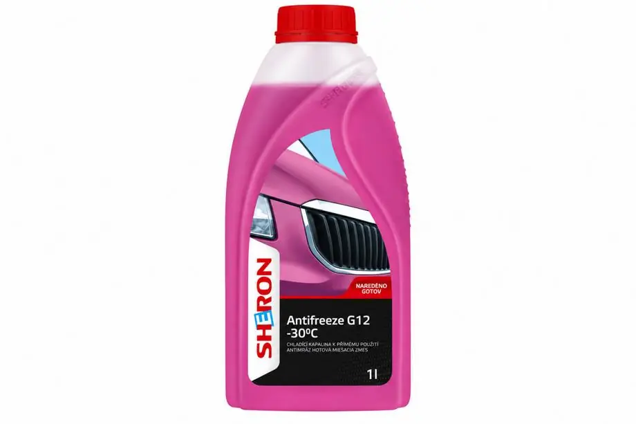 Antifrīzs G12 -30 °C rozā 1 l SHERON Image