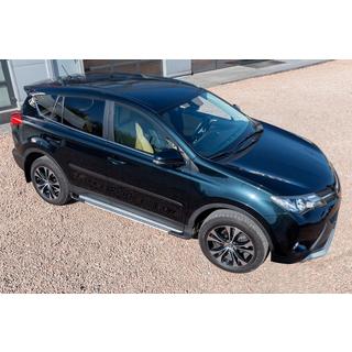 Sānu sliekšņi OEM V4 Silver (2016-2018, 2 gab., alumīnijs) Toyota Rav 4 2013–2018 foto 2
