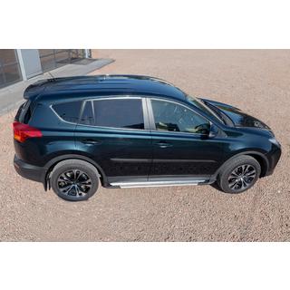 Sānu sliekšņi OEM V4 Silver (2016-2018, 2 gab., alumīnijs) Toyota Rav 4 2013–2018 foto 4