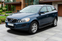 Volvo XC60 2009–2017 Sānu sliekšņi / kāpšļi Fullmond Black (2 gab., alumīnijs) foto 1