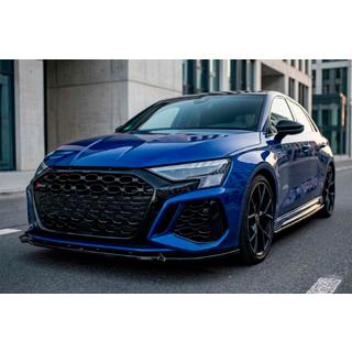 Priekšējā bampera lūpa (lip spoileris) Lip DPT V2 (RS3, 2020-2024, melns spīdīgs) Audi A3 2020– foto 1