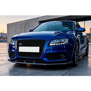 Priekšējā bampera lip spoileris Lip DPT V2 (S-Line, 2007-2011, melns spīdīgs) Audi A5 2007–2015 foto 1