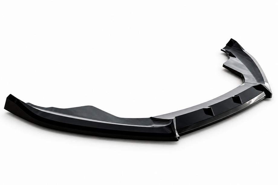 Audi A5 2007–2015 Priekšējā bampera lip spoileris Lip DPT V2 (S-Line, 2007-2011, melns spīdīgs) Foto 2