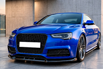 Audi A5 2007–2015 Priekšējā bampera lūpas spoilers Lip DPT V3 (2011-2015, spīdīgi melns) foto 1
