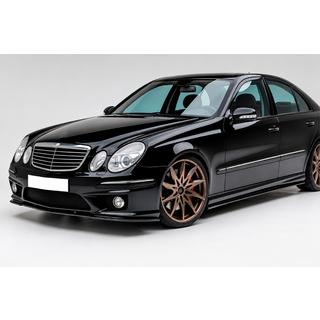 Priekšējā lūpa DPT (AMG, 2006-2009, spīdīgi melna) Mercedes E-class W211 2002–2009