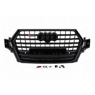 Priekšējā radiatora reste SQ7 stils (2015-2019, melna) Audi Q7 2015–2026