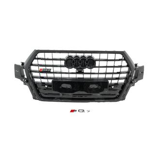 Priekšējā radiatora reste SQ7 stils (2015-2019, melna) Audi Q7 2015–2026 foto 1