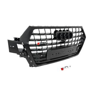 Priekšējā radiatora reste SQ7 stils (2015-2019, melna) Audi Q7 2015–2026 foto 3