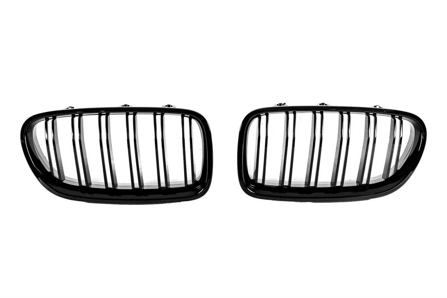 BMW 5. sērija F10/F11 2010–2016 Izpārdošana M-Look nieru restes (spīdīgi melnas) Image