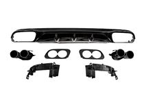 Mercedes E-klase W213 2016–2023 Aizmugurējais difuzors ar izplūdes uzgaļiem E53-Design Black (Base versijai) foto 1