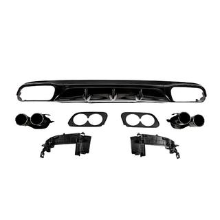 Aizmugurējais difuzors ar izplūdes uzgaļiem E53-Design Black (Base versijai) Mercedes E-klase W213 2016–2023 foto 1