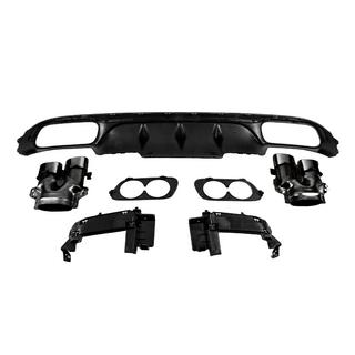 Aizmugurējais difuzors ar izplūdes uzgaļiem E53-Design Black (Base versijai) Mercedes E-klase W213 2016–2023 foto 4