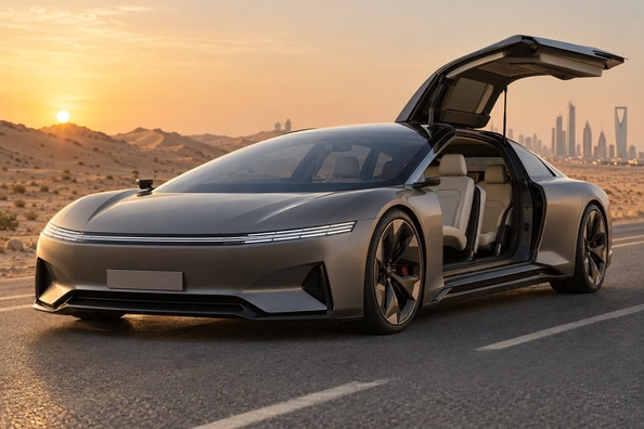 Ceer Exobot: Saūda Arābija parāda savus pirmos elektroauto — sedanu un SUV ar 850 ZS Foto 2