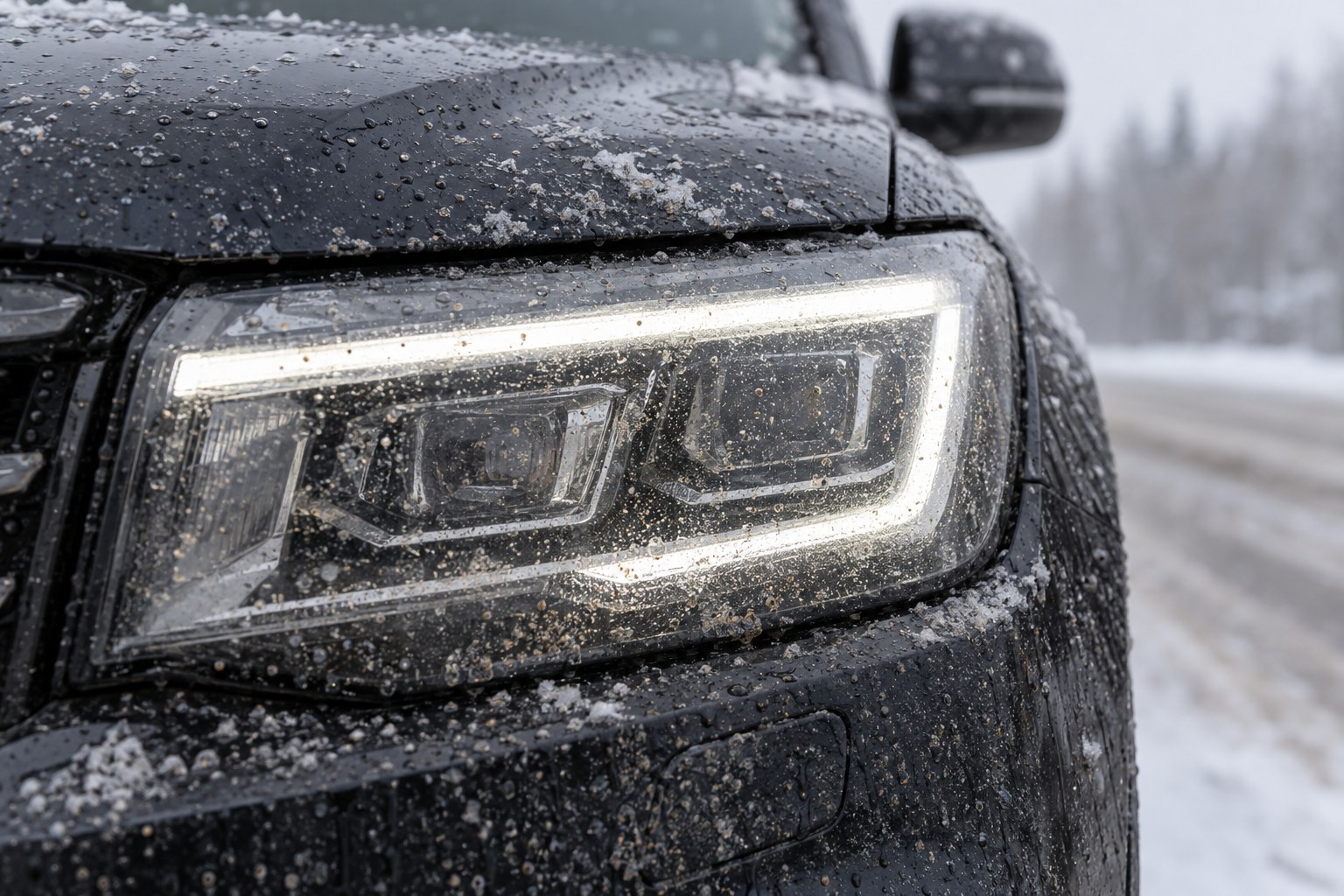 LED lukturi un lēcas ziemā: sāls, smiltis, reaģenti – kā pasargāt optiku