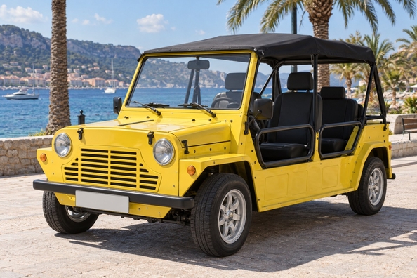 Jaunās paaudzes Electric MOKE: pludmales elektromobilis ar divkāršu nobraukumu Foto 2
