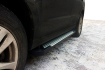Hyundai Santa Fe 2 2006–2012 Sānu pakāpieni Allmond Grey (2 gab., alumīnija) foto 3