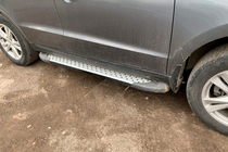 Hyundai Santa Fe 2 2006–2012 Sānu pakāpieni Allmond Grey (2 gab., alumīnija) foto 4
