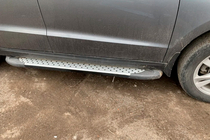 Hyundai Santa Fe 2 2006–2012 Sānu pakāpieni Allmond Grey (2 gab., alumīnija) foto 5