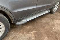 Hyundai Santa Fe 2 2006–2012 Sānu pakāpieni Allmond Grey (2 gab., alumīnija) foto 6