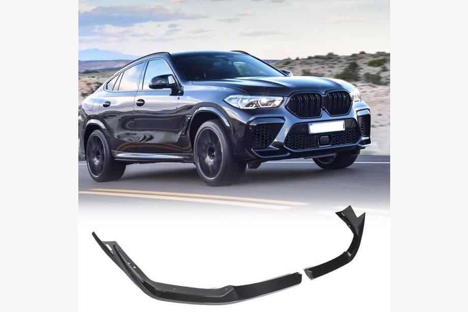 BMW X6 G06 2019–2027 Priekšējā bampera Flap uzlikas Flap (2018-2022, karbons) Foto 1
