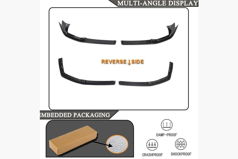 BMW X6 G06 2019–2027 Priekšējā bampera Flap uzlikas Flap (2018-2022, karbons) Foto 5