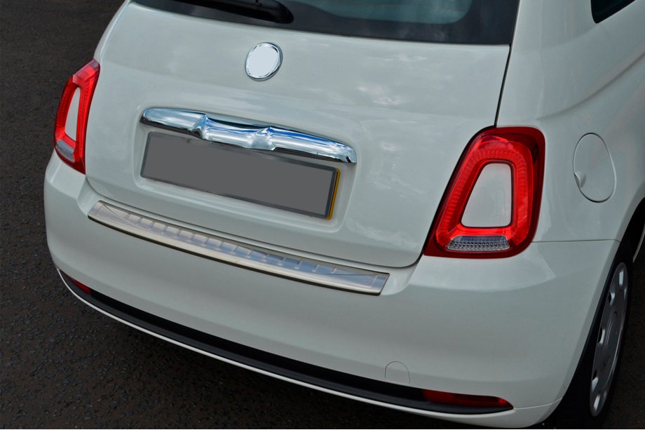 Fiat 500/500L 2013–2022 Aizmugurējā bufera aizsarguzlika 3D/Cabrio (OmsaLine, nerūsējošais tērauds) Foto 1