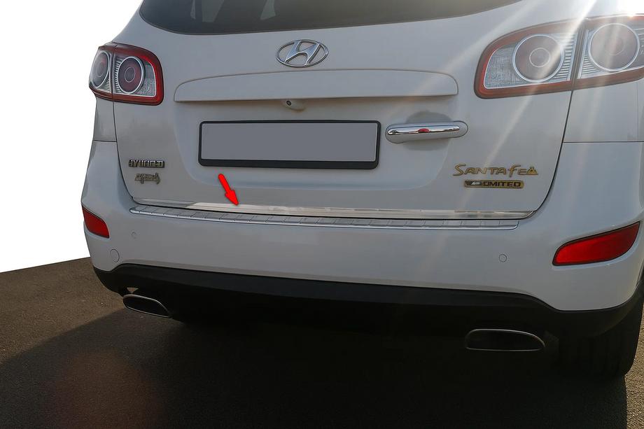 Hyundai Santa Fe 2 2006–2012 Bagāžnieka malas uzlika (nerūsējošais tērauds) Foto 1