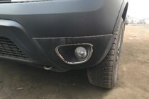 Dacia Duster 2008–2018 Pretmiglas lukturu uzlikas 2010-2013 (2 gab., nerūsējošais tērauds) foto 1