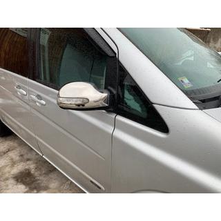Spoguļu uzlikas (2004-2010, Viano, 2 gab., nerūsējošais tērauds) Mercedes Vito W639 2004–2014 foto 2