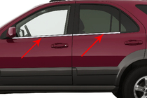 Kia Sorento I BL 2002–2009 Logu apmales (4 gab., nerūsējošais tērauds) OmsaLine – itāļu nerūsējošais tērauds foto 1