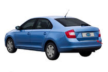 Skoda Rapid 2012–2019 Aizmugurējā bufera uzlika OmsaLine (Sedans, nerūs. tērauds) foto 2