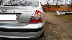 Hyundai Elantra (XD) 2000–2011 Aizmugurējo lukturu uzlikas (2 gab., plastmasa) foto 5