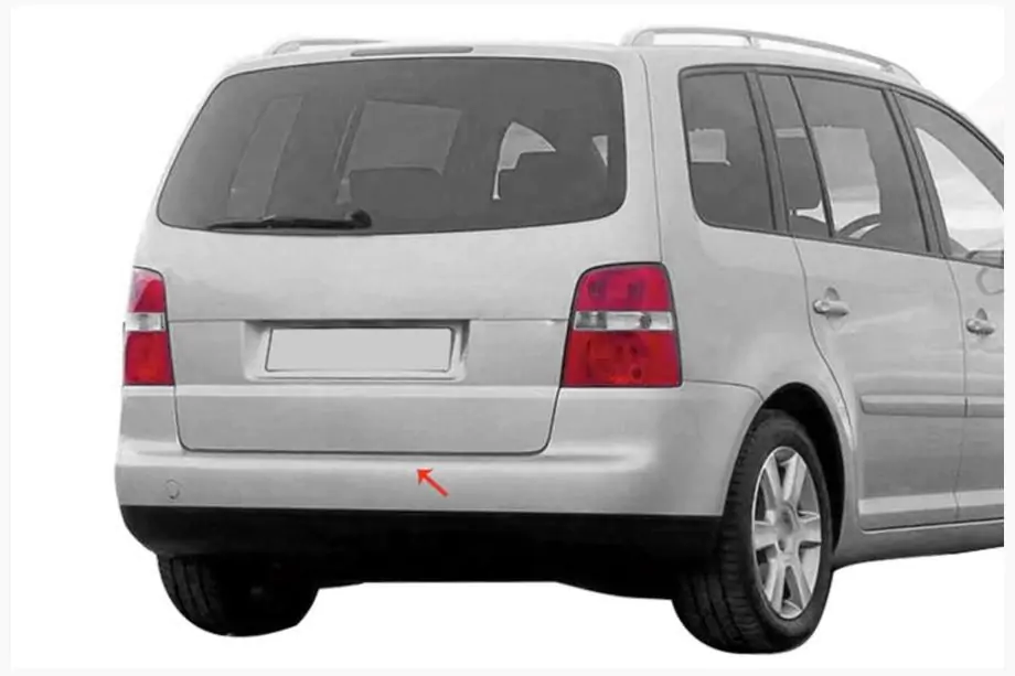 Volkswagen Touran 2003–2010 Aizmugurējā bufera uzlika OmsaLine (nerūs.) Foto 3