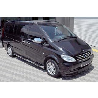 Sānu aizsargcaurules (2 gab., nerūsējošais tērauds) Mercedes Vito W639 2004–2014 foto 1