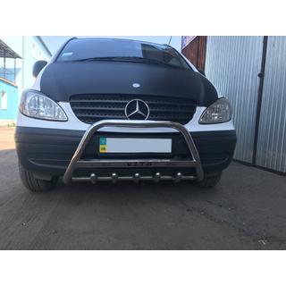 Bullbar 60 mm (nerūsējošais tērauds) Mercedes Vito W639 2004–2014 foto 2