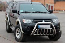 Mitsubishi L200 2006–2015 Bullbārs (nerūsējošais tērauds) foto 2