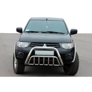 Bullbārs (nerūsējošais tērauds) Mitsubishi L200 2006–2015 foto 1