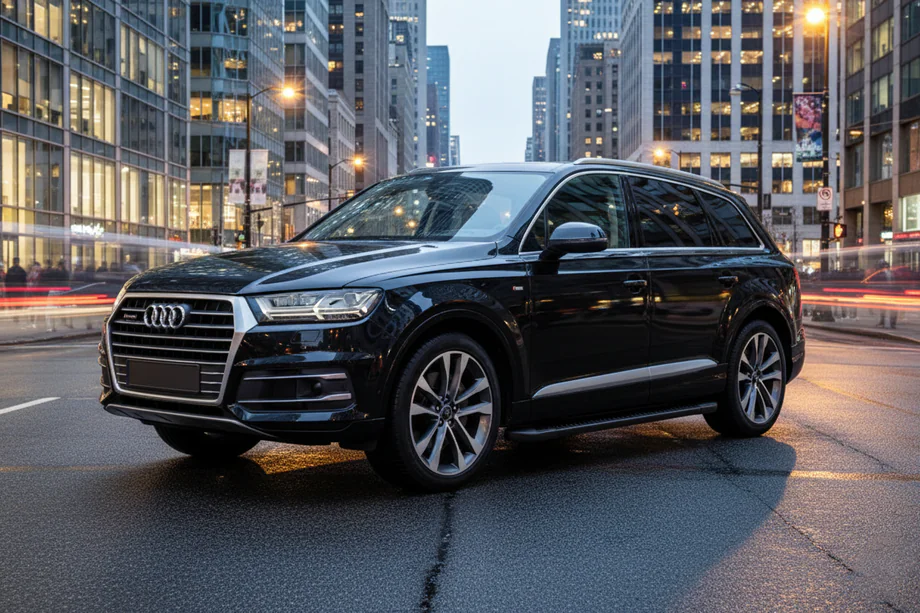 Audi Q7 2015–2026 Sānu sliekšņi Allmond Black (2 gab., alumīnijs) Image