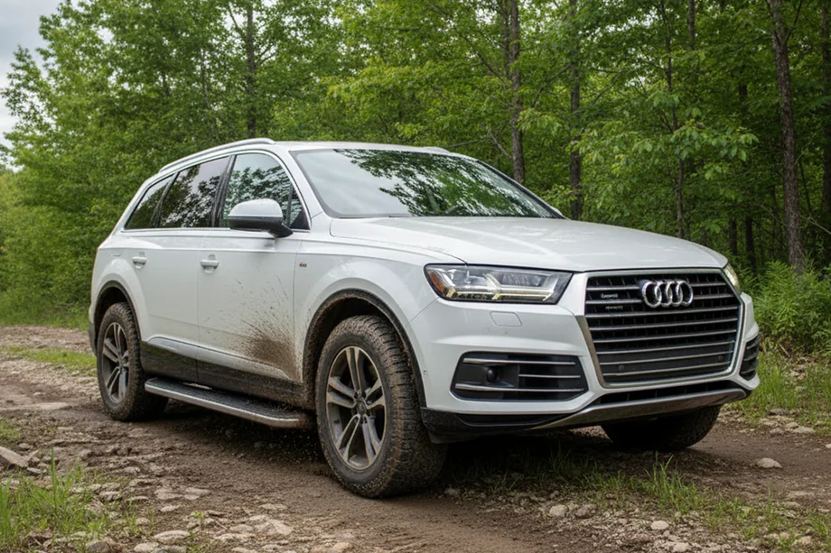 Audi Q7 2015–2026 Sānu sliekšņi Tayga Grey (2 gab., alumīnijs) Image