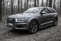Audi Q7 2015–2026 Sānu sliekšņi Maydos V2 (2 gab., alumīnijs / nerūsējošais tērauds) foto 1