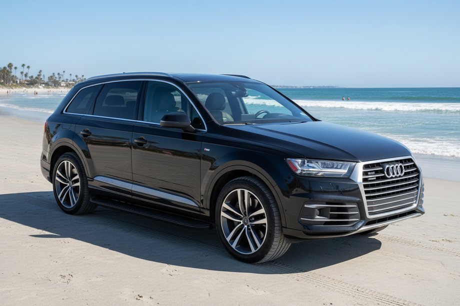 Audi Q7 2015–2026 Sānu kāpšļi Tayga Black (2 gab., alumīnijs) Image
